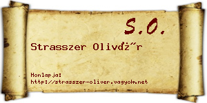 Strasszer Olivér névjegykártya